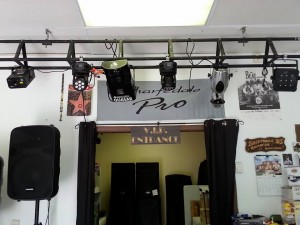 Lighting, sound, projector